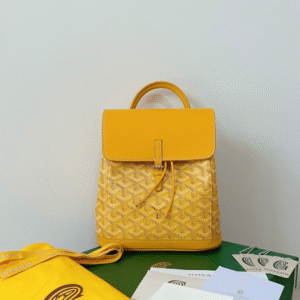 Goyard Mini Backpack Yellow Monogram Pattern 23x19cm