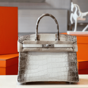 Hermes Birkin 30 Himalaya Albino Genuine Crocodile Leather