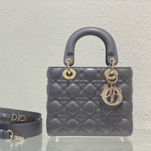 Dior Lady ABC Super Quality Gray Handbag 20cm