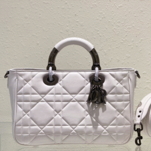 Dior Lady Luxury Branded Women's Handbag Light Purple 24x18cm