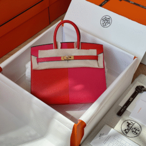 Hermes Birkin 25 Pink/Red Epson Leather Gold Hardware