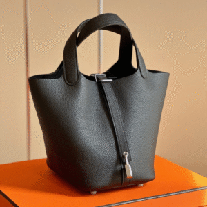 Hermes Picotin 18 Black Togo Leather Sliver Hardware