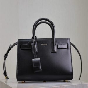 YSL SAC DE JOUR GOLD BLACK GRAIN LEATHER