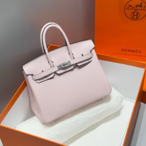HERMES BIRKIN 25 IN PINK BABY SILVER HARDWARE
