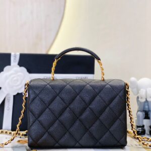 Tui Deo Cheo Nu Chanel Handle Mau Den Sieu Cap Da Hat 19cm 9.jpg