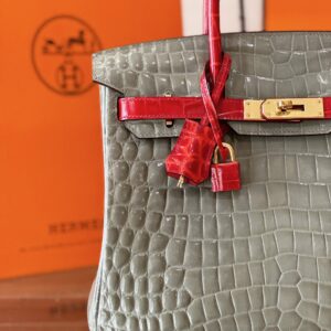 Tui Hermes Birkin Crocodile Mix 2 Mau Replica 11 Nu Van Da Ca Sau 30cm 5.jpg