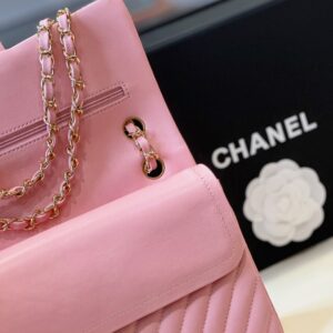 Tui Xach Chanel Classic Like Auth Hoa Tiet Chu V Mau Hong 23cm 6.jpg