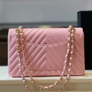 Tui Xach Chanel Classic Like Auth Hoa Tiet Chu V Mau Hong 23cm 7.jpg