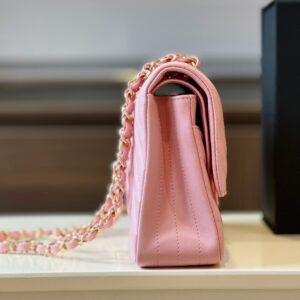 Tui Xach Chanel Classic Like Auth Hoa Tiet Chu V Mau Hong 23cm 8.jpg