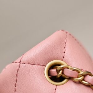 Tui Xach Chanel Classic Nu Mau Hong Quai Xich Gan Chuong Sieu Cap 18cm 6.jpg