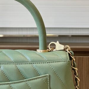 Tui Xach Chanel Coco Hoa Tiet Chu V Like Auth Mau Xanh Khoa Vang 25cm 3.jpg