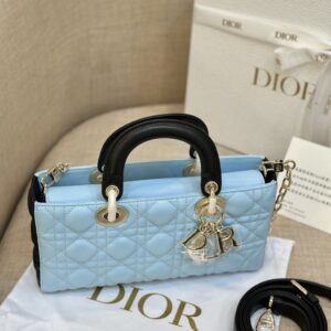Tui Xach Dior D Joy Nu Da Bo Mau Xanh Bang Like Auth 26cm 5.jpg