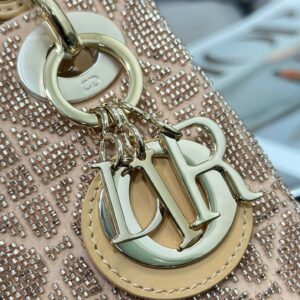 Tui Xach Dior Lady Mau Vang Sieu Cap Dinh Hat Cuom 17x15x7cm 6.jpg