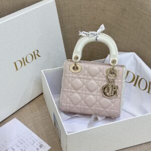 Tui Xach Dior Lady Mini Nu Da Bo Mau Hong Like Auth 18cm 2.jpg