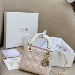 Tui Xach Dior Lady Mini Nu Da Bo Mau Hong Like Auth 18cm 3.jpg