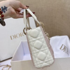 Tui Xach Dior Lady Mini Nu Da Bo Mau Hong Like Auth 18cm 4.jpg