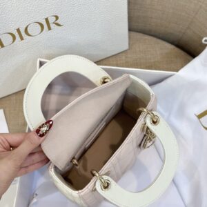 Tui Xach Dior Lady Mini Nu Da Bo Mau Hong Like Auth 18cm 5.jpg