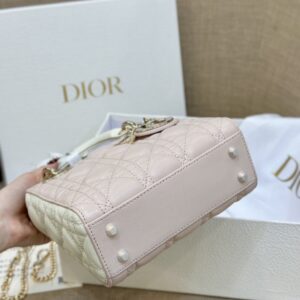 Tui Xach Dior Lady Mini Nu Da Bo Mau Hong Like Auth 18cm 9.jpg