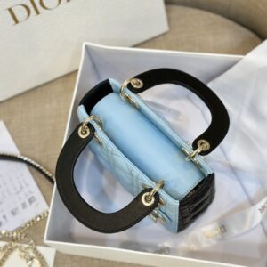 Tui Xach Dior Lady Mini Nu Mau Xanh Bang Da Bo Sieu Cap 18cm 1.jpg