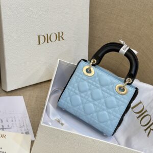 Tui Xach Dior Lady Mini Nu Mau Xanh Bang Da Bo Sieu Cap 18cm 2.jpg