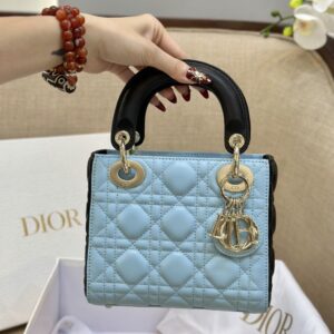 Tui Xach Dior Lady Mini Nu Mau Xanh Bang Da Bo Sieu Cap 18cm 4.jpg