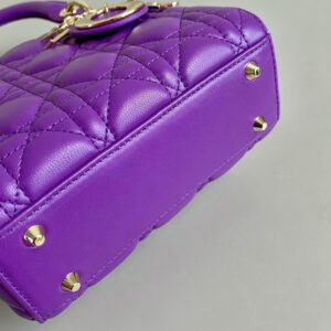 Tui Xach Dior Lady Mini Sieu Cap Nu Da Bo Mau Tim 17cm 5.jpg
