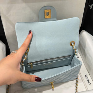 Tui Xach Hang Hieu Chanel Classic Chuong Da That Khoa Vang 20cm 8.jpg