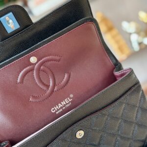 Tui Xach Hang Hieu Chanel Classic Nu Mau Den Khoa Bac 23cm 1 3.jpg