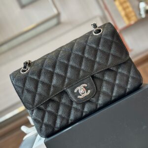 Tui Xach Hang Hieu Chanel Classic Nu Mau Den Khoa Bac 23cm 4 2.jpg