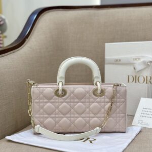 Tui Xach Hang Hieu Dior D Joy Nu Da Bo Mau Hong 26cm 1.jpg
