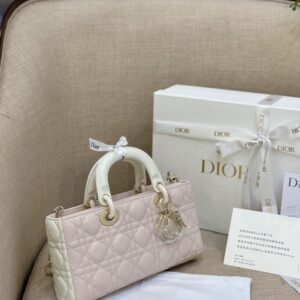 Tui Xach Hang Hieu Dior D Joy Nu Da Bo Mau Hong 26cm 3.jpg