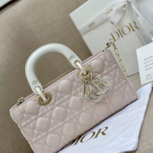 Tui Xach Hang Hieu Dior D Joy Nu Da Bo Mau Hong 26cm 4.jpg