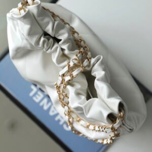 Tui Xach Like Auth Chanel 22 Shopping Nu Chat Da Min Mau Trang 35cm 6.jpg