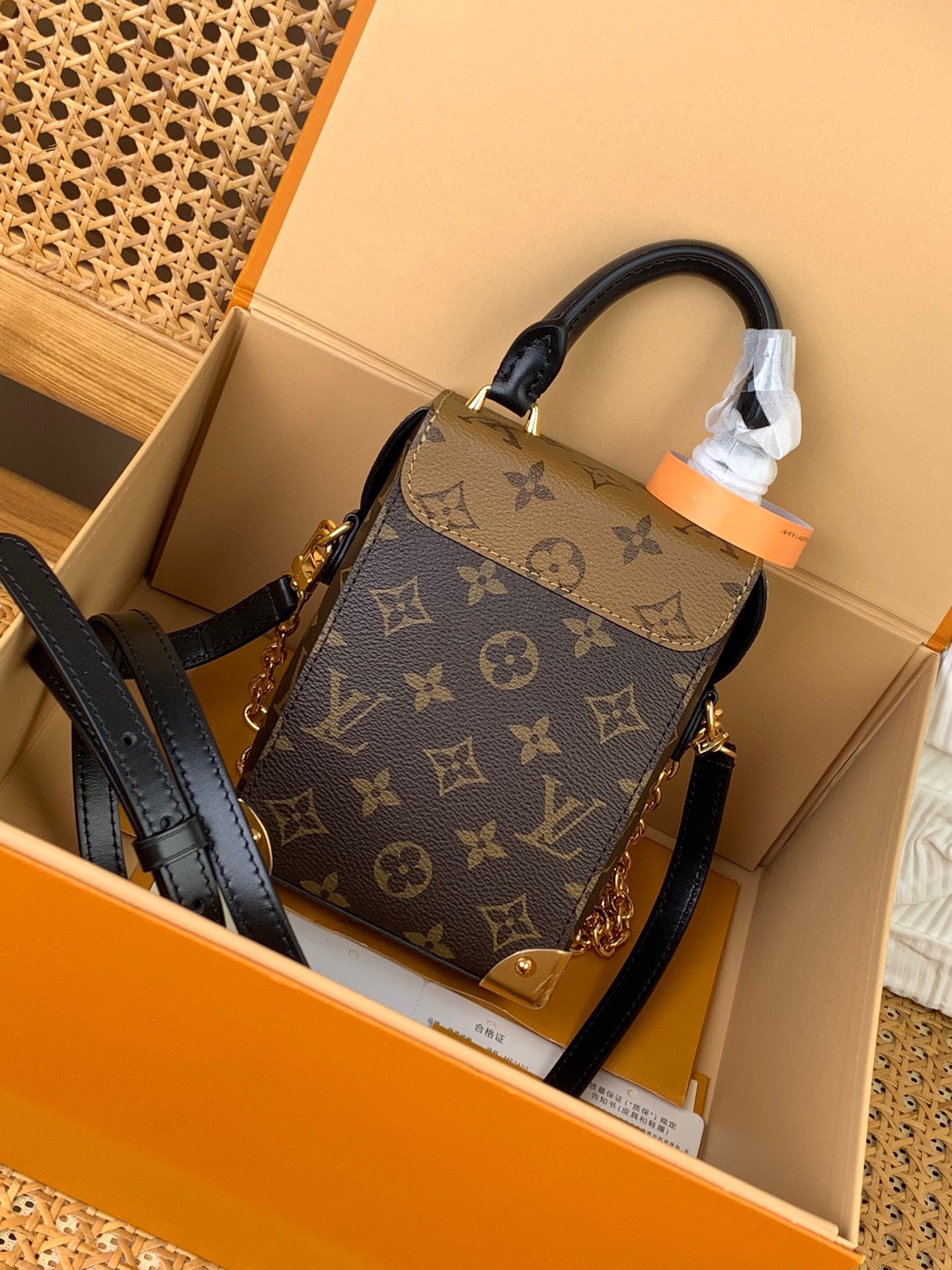 Tui Xach Louis Vuitton LV Camera Box Monogram Like Auth 12.5x17 9.jpg