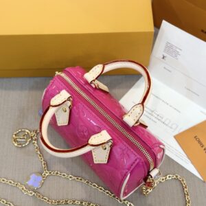 Tui Xach Louis Vuitton LV Nano Speedy Mau Hong Dam Sieu Cap 16x10x75cm 4.jpg