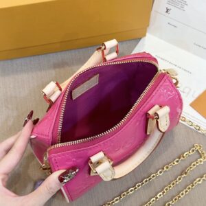 Tui Xach Louis Vuitton LV Nano Speedy Mau Hong Dam Sieu Cap 16x10x75cm 6.jpg
