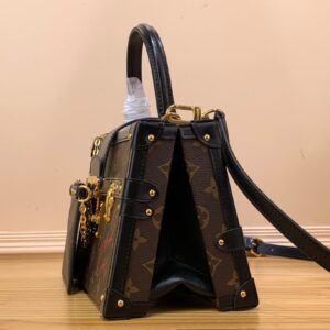 Tui Xach Louis Vuitton LV Petite Malle V Hoa Tiet Monogram Like Auth 24x16x13cm 9.jpg