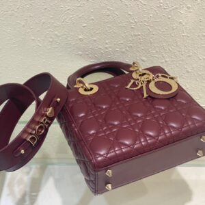 Tui Xach Nu Cao Cap Dior Lady ABC Mau Do Dun Da Mem 20cm 4 1.jpg