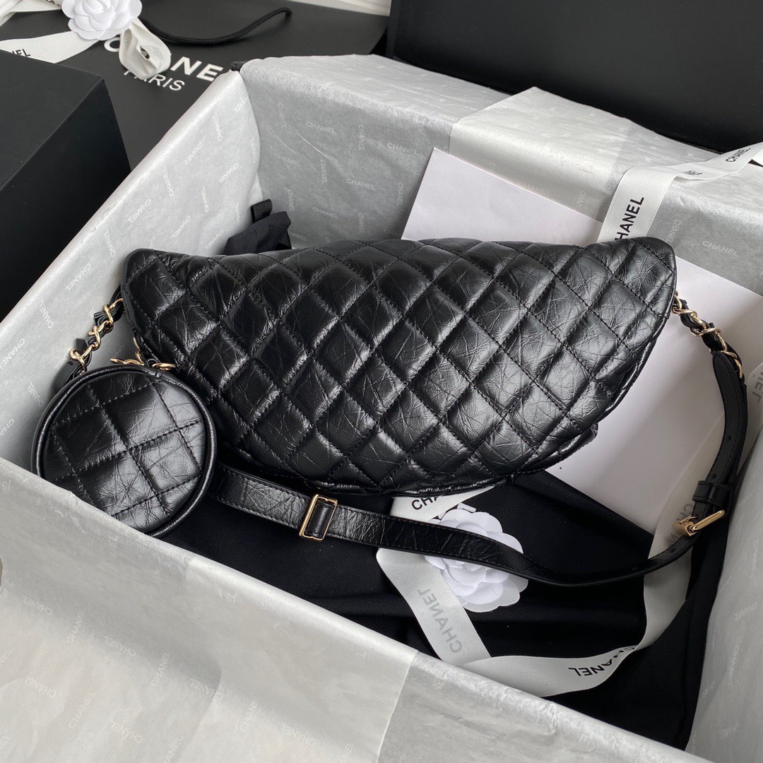 Tui Xach Nu Chanel Bumbag Sieu Cap Mau Den Deo Cheo 34x15x6cm 14.jpg