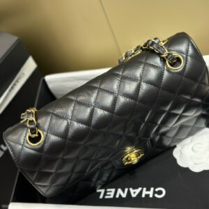 Tui Xach Nu Chanel Classic Chat Da Nhan Mau Den Like Auth 25cm 1.jpg