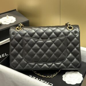 Tui Xach Nu Chanel Classic Chat Da Nhan Mau Den Like Auth 25cm 7.jpg