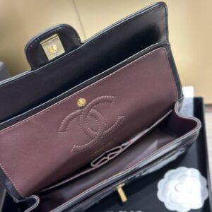 Tui Xach Nu Chanel Classic Chat Da Nhan Mau Den Like Auth 25cm 8.jpg