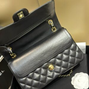 Tui Xach Nu Chanel Classic Chat Da Nhan Mau Den Like Auth 25cm 9.jpg