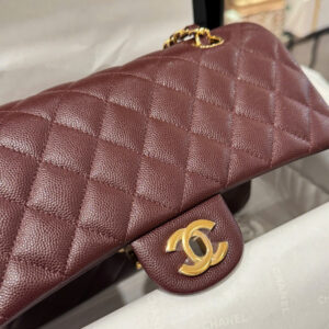 Tui Xach Nu Chanel Classic Mau Do Man Khoa Vang Like Auth 25cm 6.jpg
