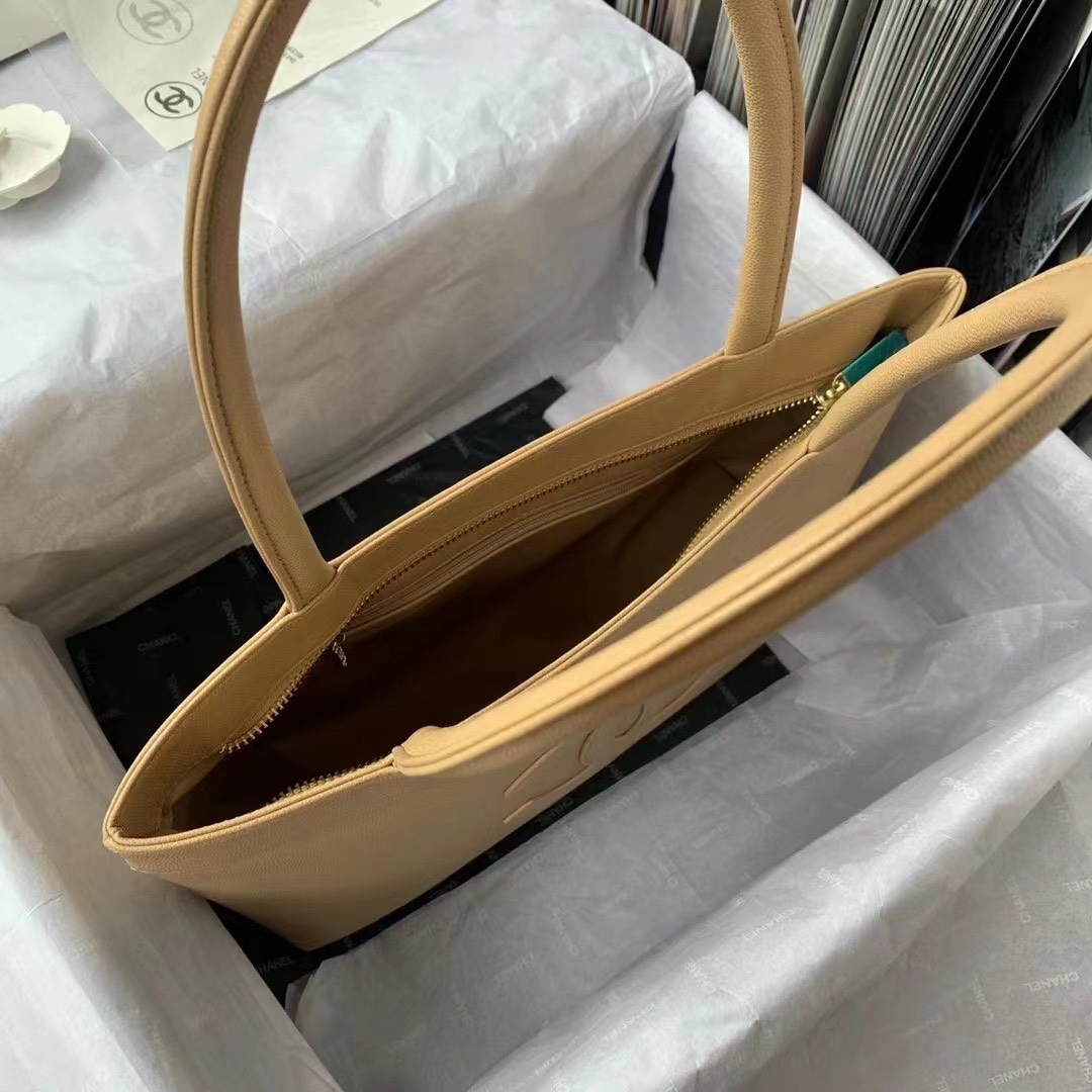 Tui Xach Nu Chanel Vintage Classic Sieu Cap Mau Nude 30x21x8cm 9.jpg