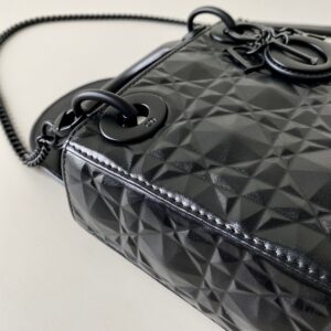 Tui Xach Nu Dior Lady Matte Like Auth Mau Den Hoa Tiet Kim Cuong 17cm 9.jpg