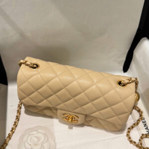 Tui Xach Nu Hang Hieu Chanel Classic Chuong Mau Be Khoa Vang 20cm 4.jpg