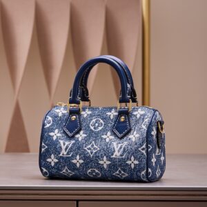 Tui Xach Nu Louis Vuitton LV Speedy Monogram Demin Like Auth 16x10x7 3.jpg