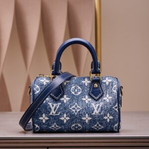 Tui Xach Nu Louis Vuitton LV Speedy Monogram Demin Like Auth 16x10x7 8.jpg