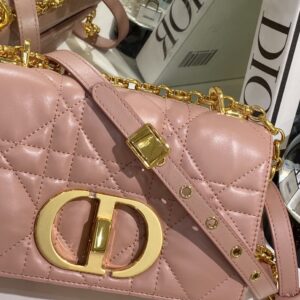 Tui Xach Nu Mau Hong Dior Caro Sieu Cap Khoa Vang 25cm 2.jpg